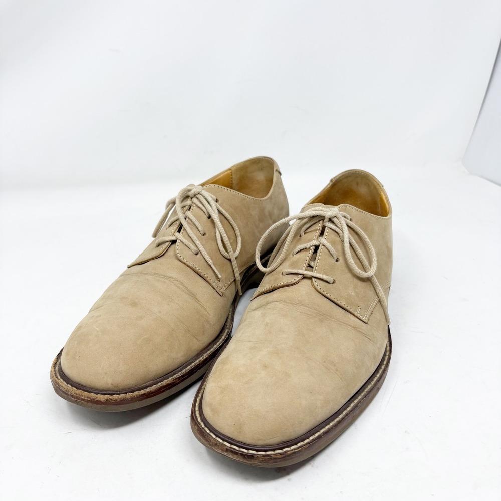 Johnston & Murphy Tan Nubuck Leather Plain Toe Derby Shoes Mens Size 9M Preppy - Picture 13 of 13